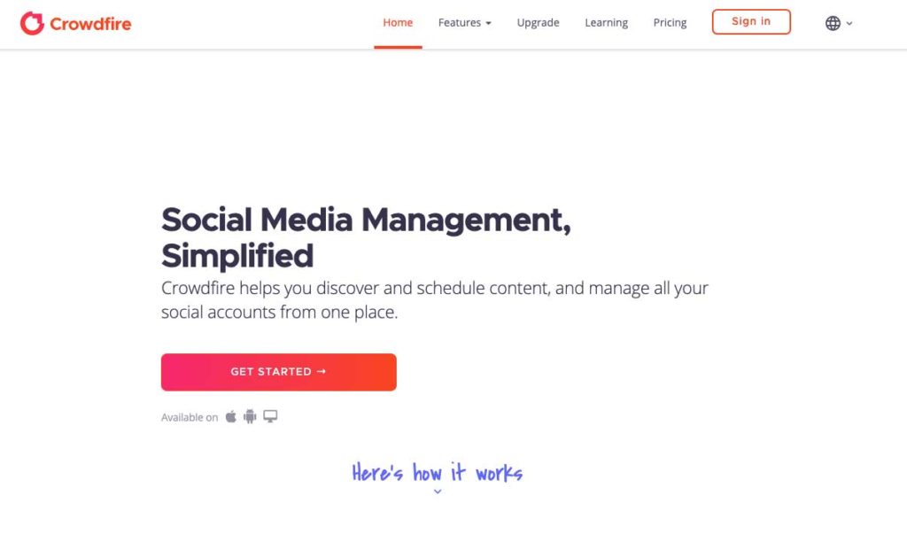 Crowdfire Free Social Media Management Tools