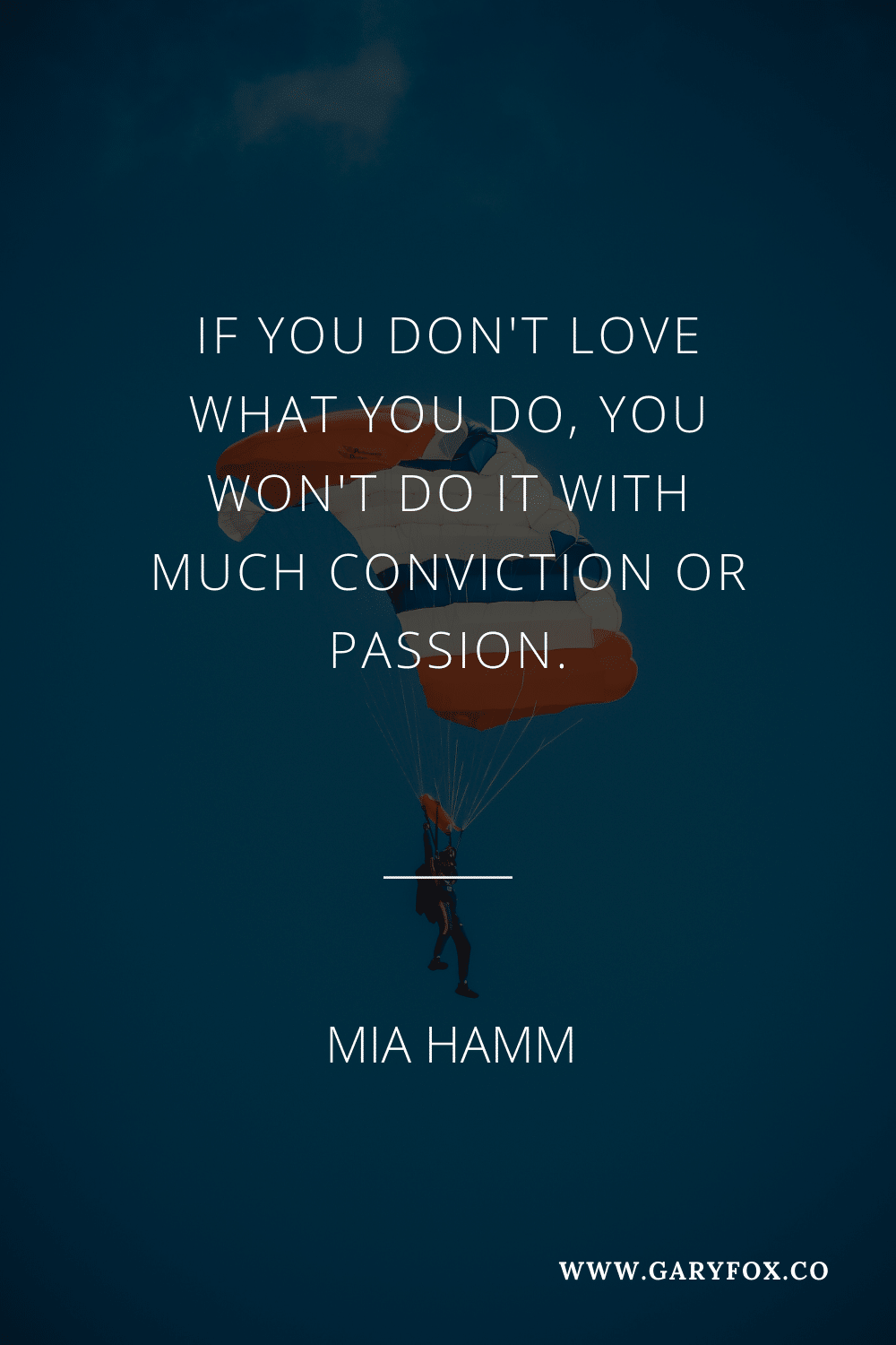 If You Don\'T Love What You Do, You Won\'T Do It With Much Conviction Or Passion. - Mia Hamm
