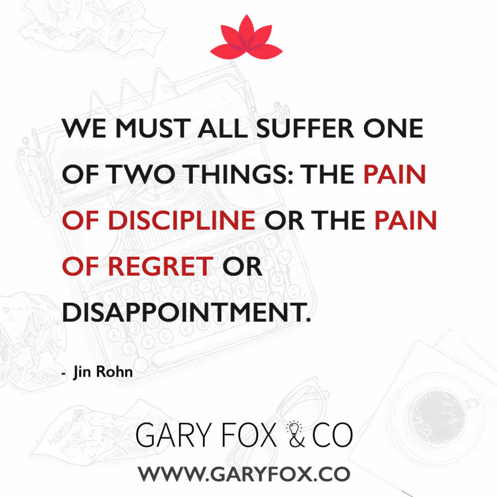 We Must All Suffer One Of Two Things: The Pain Of Discipline Or The Pain Of Regret Or Disappointment.