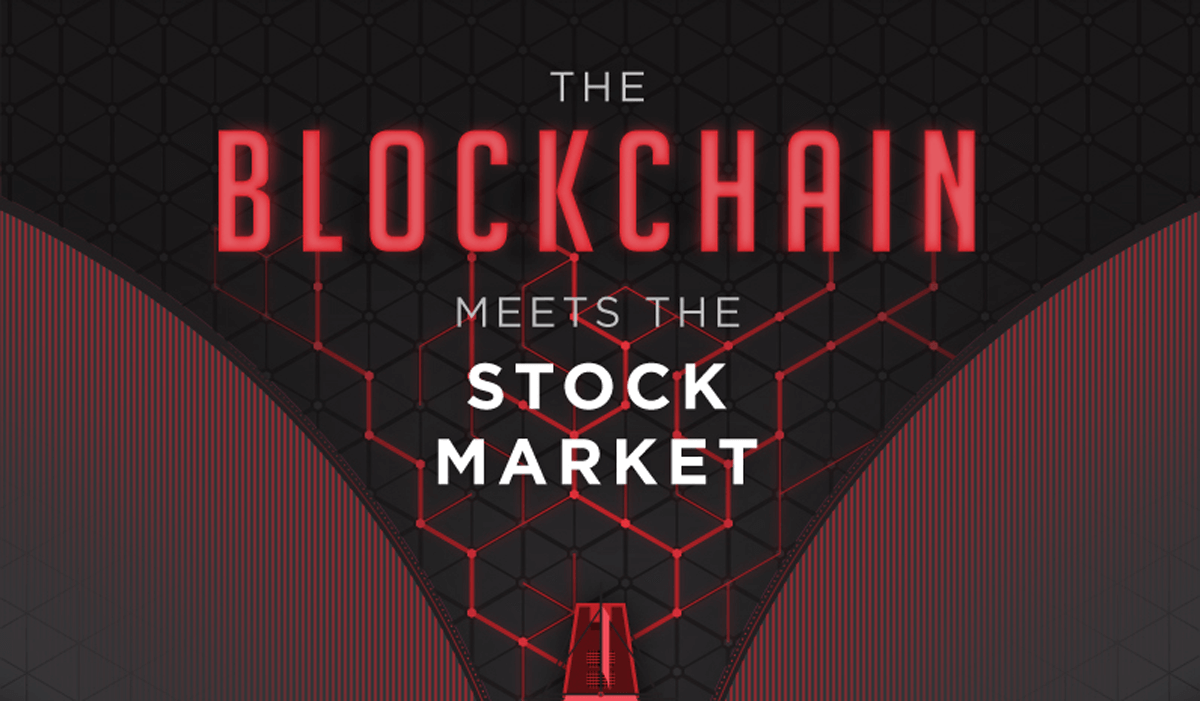 blockchain stock market infographic