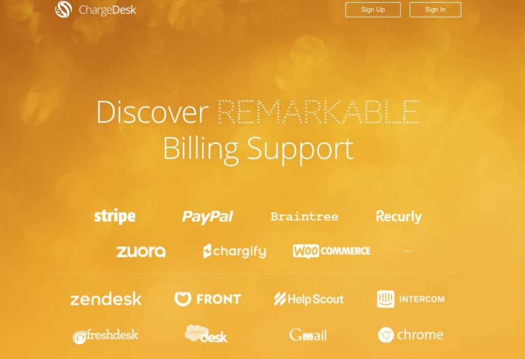 Chargedesk billing support for startups