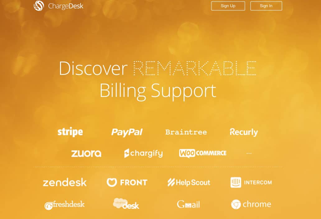 Chargedesk billing support for startups