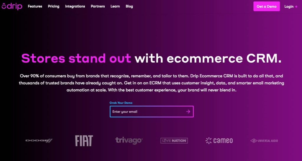 drip email marketing platform for ecommerce and digital products