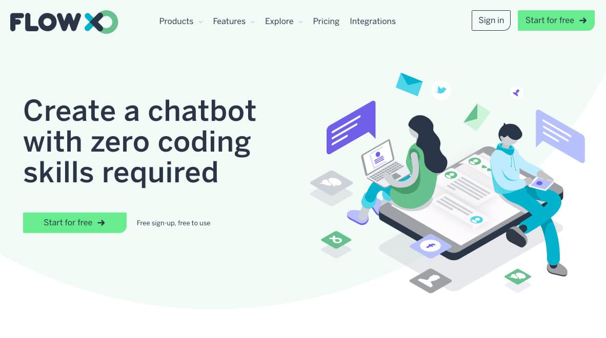 Flow XO the AI powered chatbot platform