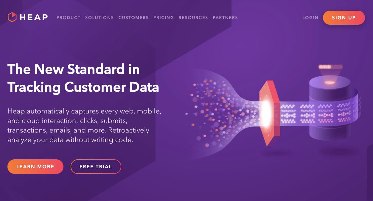 heap customer data analtyics