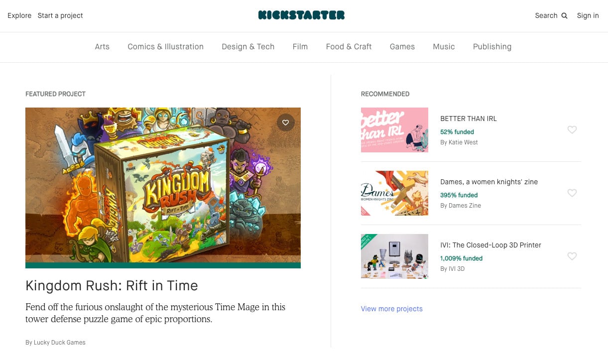 Kickstarter the largest crowdfunding platform