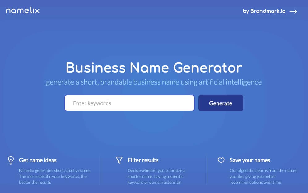 Namelix A Branding Platform For Startups