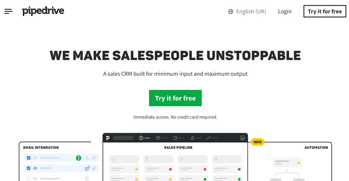 pipedrive crm solution for startups and sales teams