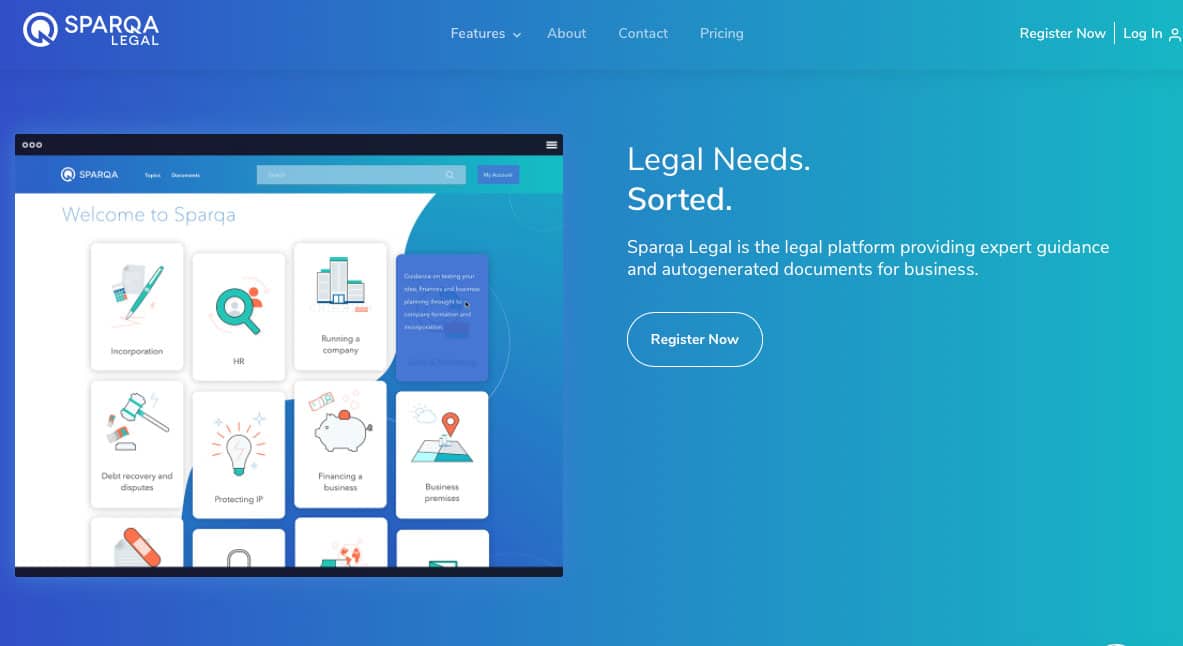 sparqa legal platform for startups