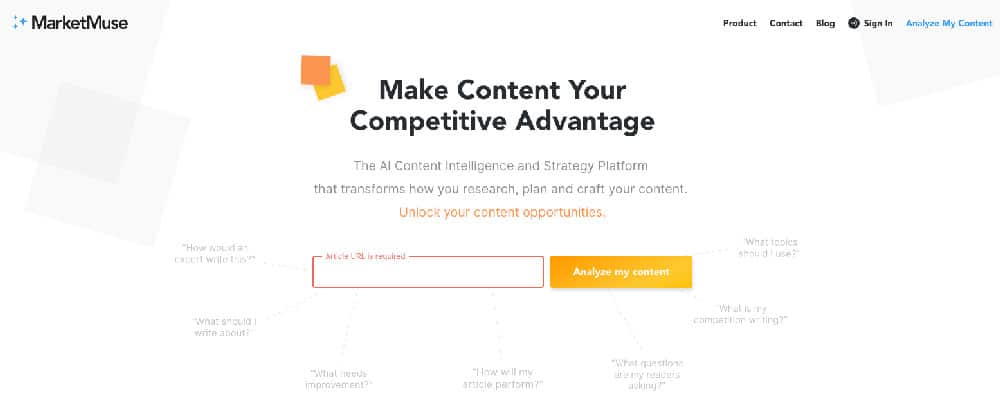 Content Marketing Tool Marketmuse