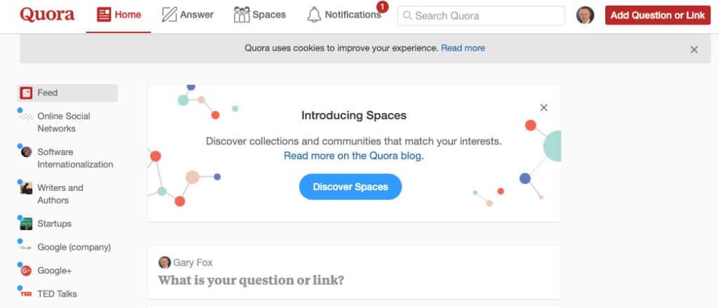 quora content marketing tools for startups