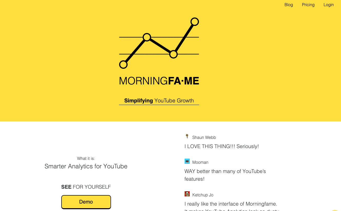 morningfame video keyword research tool