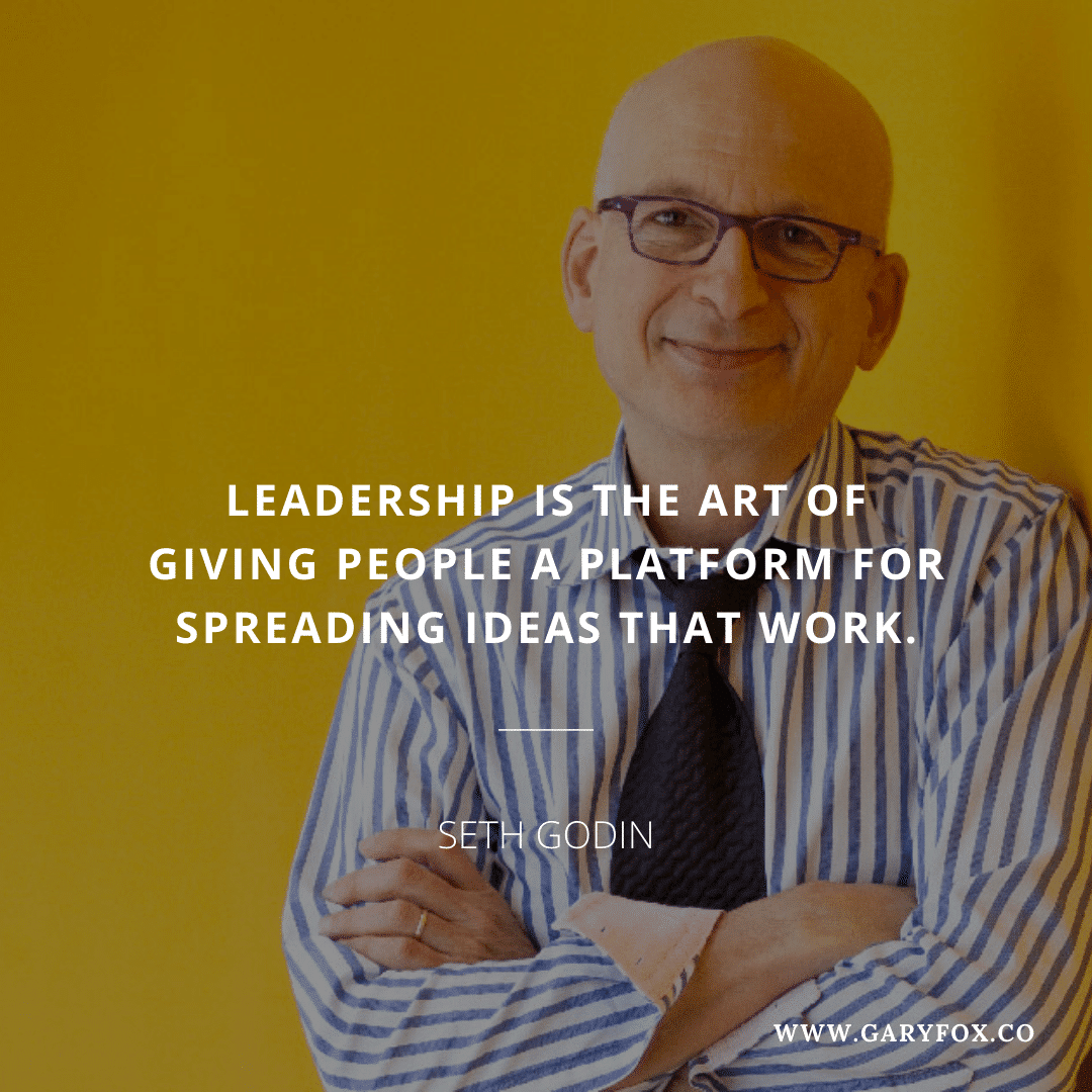 Leadership is the art of giving people a platform for spreading ideas that work. - Seth Godin