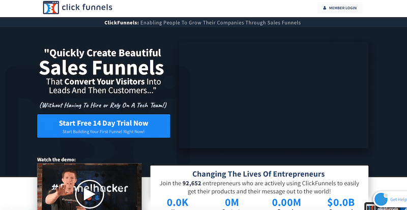 clickfunnels landing page software