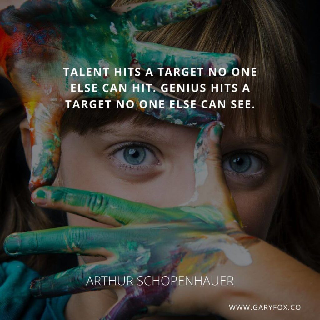Talent hits a target no one else can hit. Genius hits a target no one else can see. - Arthur Schopenhauer 2