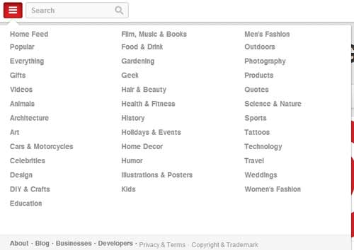 Pinterest Search