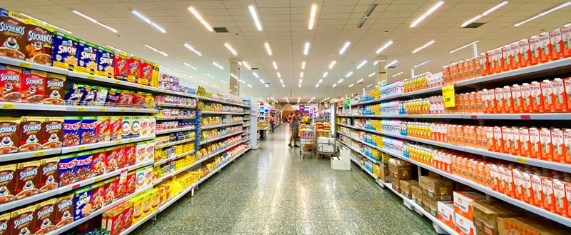 Supermarket Business Model Pattern - Image Of A Supermarket Aisle